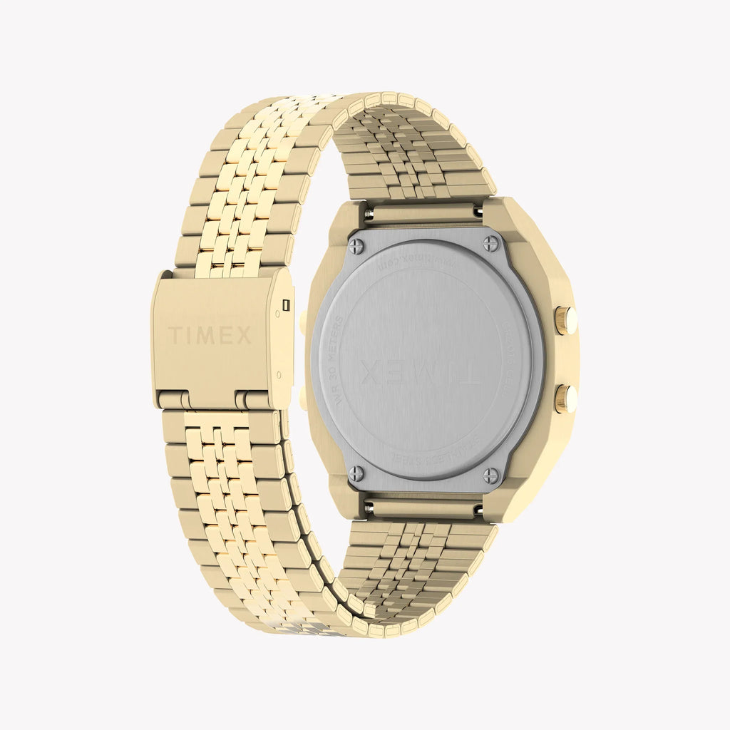 Timex Unisex Gold Tone Stainless Steel Watch, Black Lens | Tw2v74300