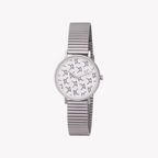 Pierre Cardin Women's Silver Metal Watch, White Dial | Cbv.1541