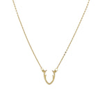 Minimalist Gold Chain Antlers Pendant Necklace Personality Creative Jewellery