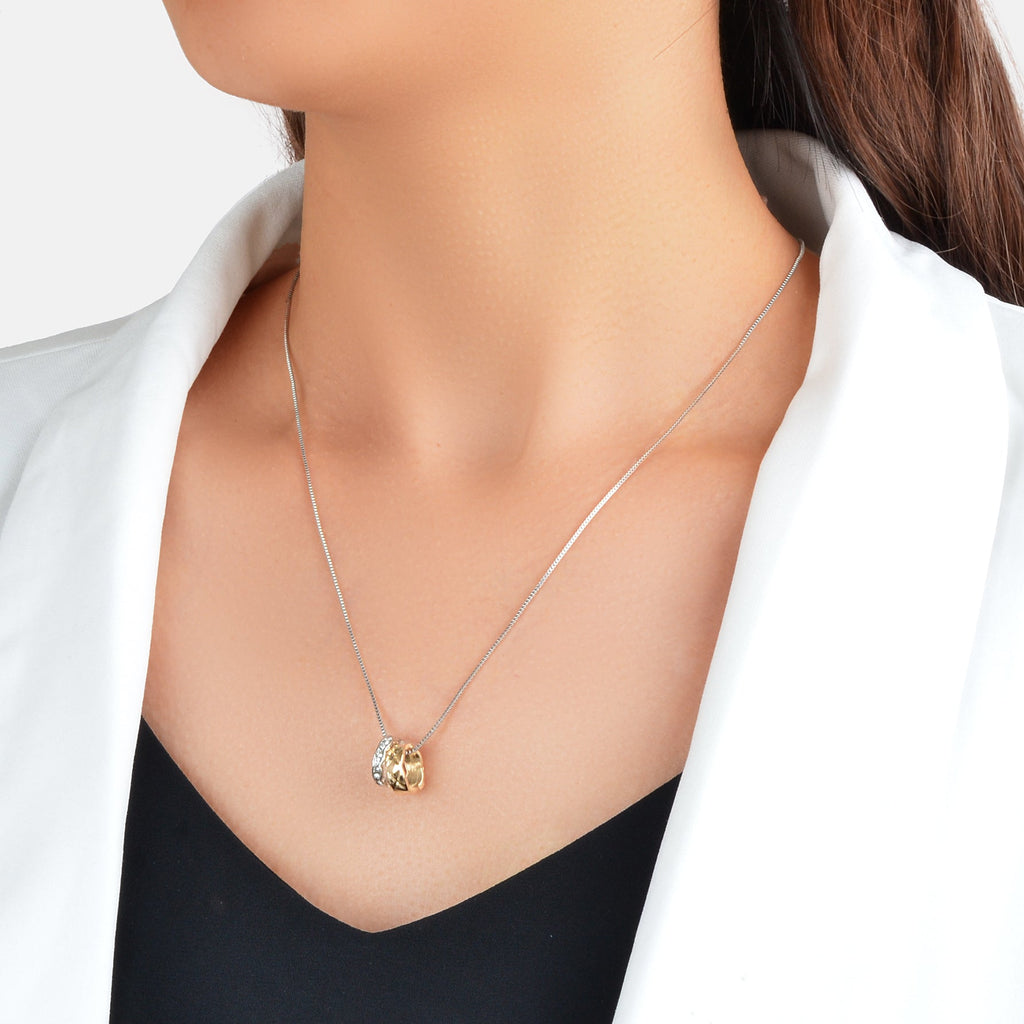 Textured Jewelry Silver Chain Beautiful Ring Charm Anniversary Wedding Necklace