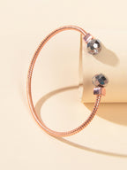 Rosegold Open Cuff Bangle Bracelet Minimalist Trendy Party Decoration Jewellery