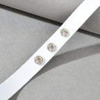 Punk Grunge Collar 90s Rhinestone White Pu Leather Short Choker Necklace
