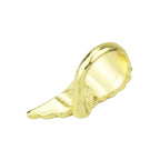 Rhinestone Decor Gold Wing Finger Ring Women Luxurious Band Textured Jewellery