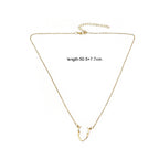 Minimalist Gold Chain Antlers Pendant Necklace Personality Creative Jewellery