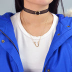 Minimalist Gold Chain Antlers Pendant Necklace Personality Creative Jewellery