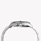Timex Men's Silver Stainless Steel Watch, Black Dial | Tw2u41800