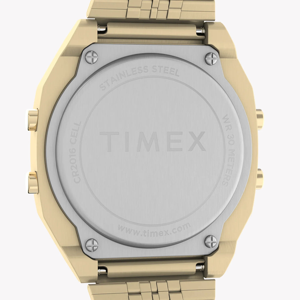 Timex Unisex Gold Tone Stainless Steel Watch, Black Lens | Tw2v74300