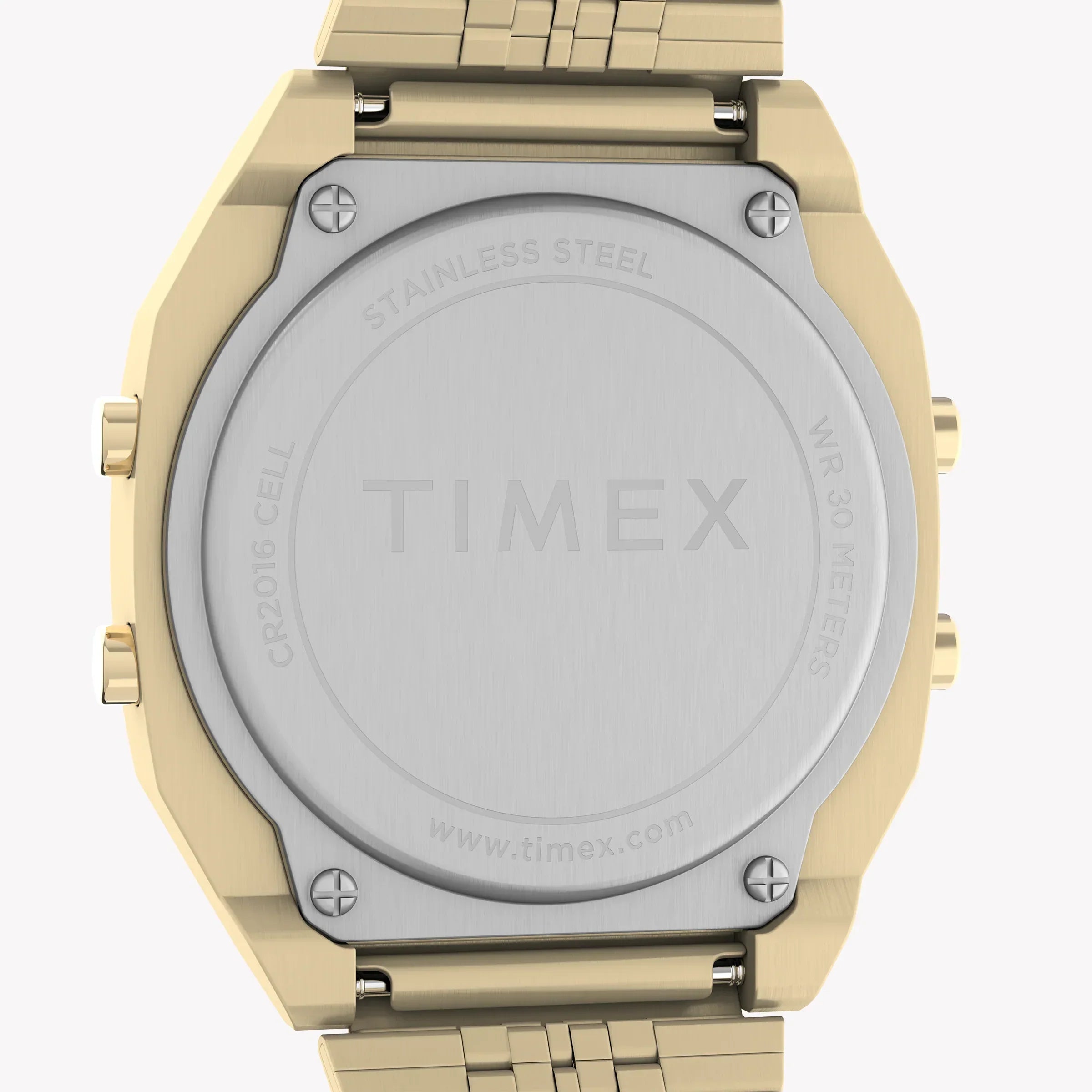 Timex Unisex Gold Tone Stainless Steel Watch, Black Lens | Tw2v74300