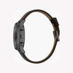 Esprit Men's Brown Leather Watch, Black Dial | Egs003116b