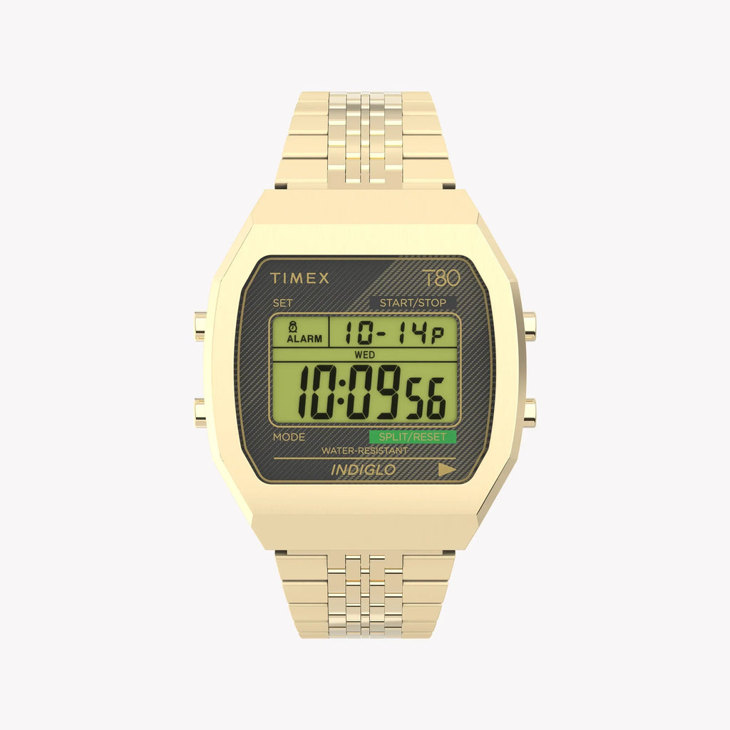 Timex Unisex Gold Tone Stainless Steel Watch, Black Lens | Tw2v74300