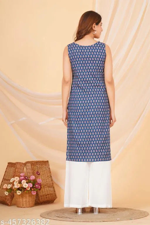 Elegant Printed Cotton Dress