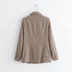 Plaid Blazer for Women - Versatile Work and Casual Wear