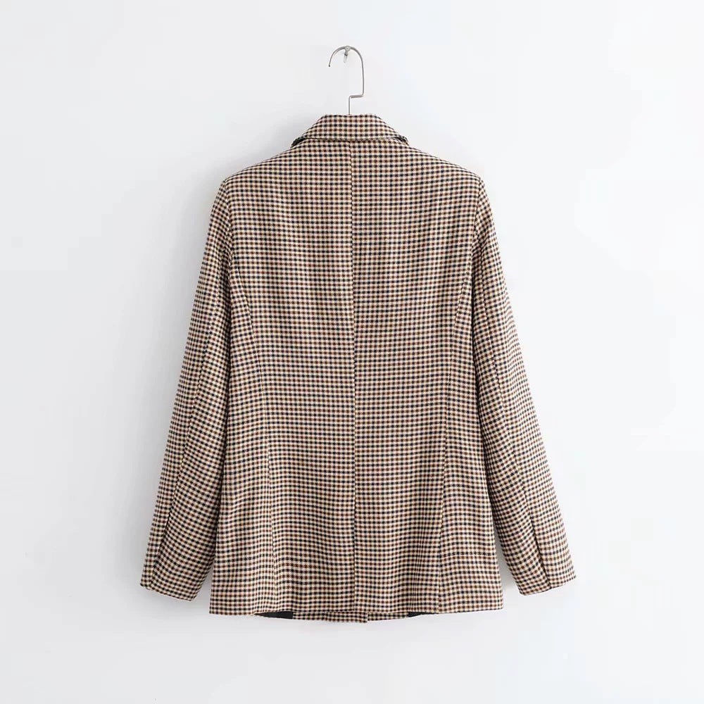 Plaid Blazer for Women - Versatile Work and Casual Wear
