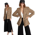 Plaid Blazer for Women - Versatile Work and Casual Wear